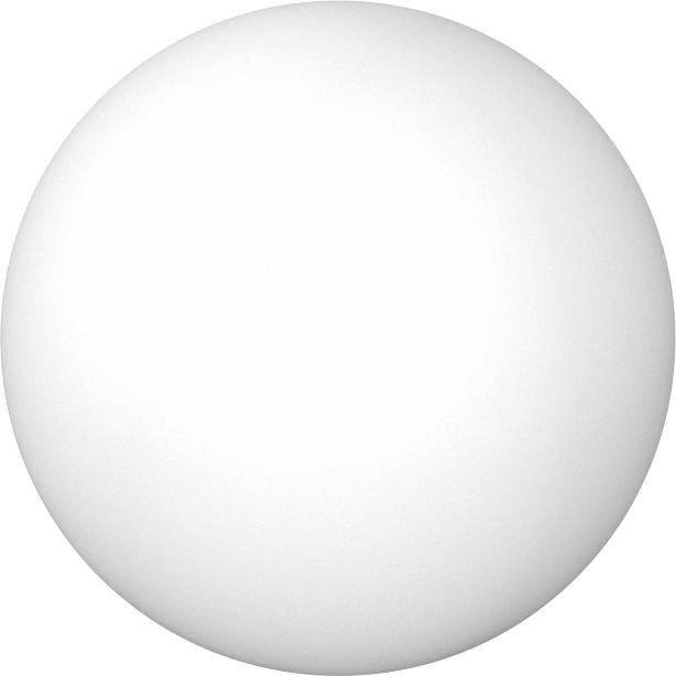 Weiße Kugel mit subtiler grauer Schattierung auf schllichtem Hintergrund, die an einen 3D-Ball oder eine Kugel erinnert.