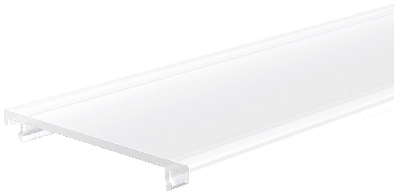 Weiße, flache Kunststoffleiste mit Halterung an beiden Enden. Geeignet zur Befestigung oder Stabilisierung in Bauprojekten.