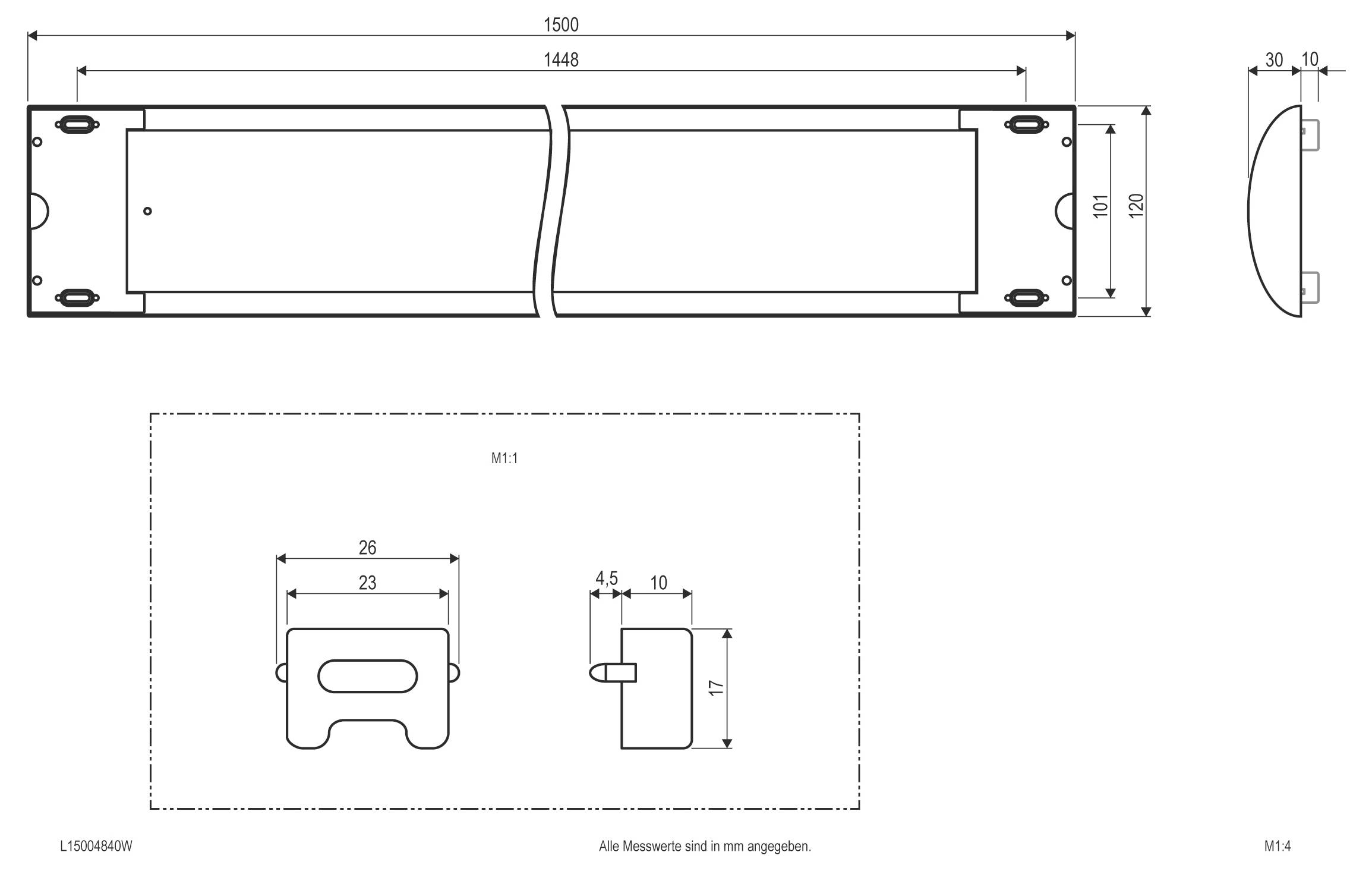 EVN L15004840W L15004840W LED-Deckenleuchte 48W Weiß