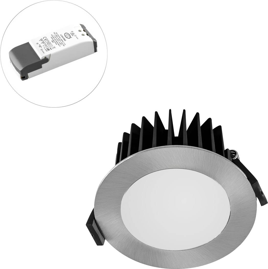 EVN L44101302 LED-Einbauleuchte LED LED fest eingebaut 10W Chrom
