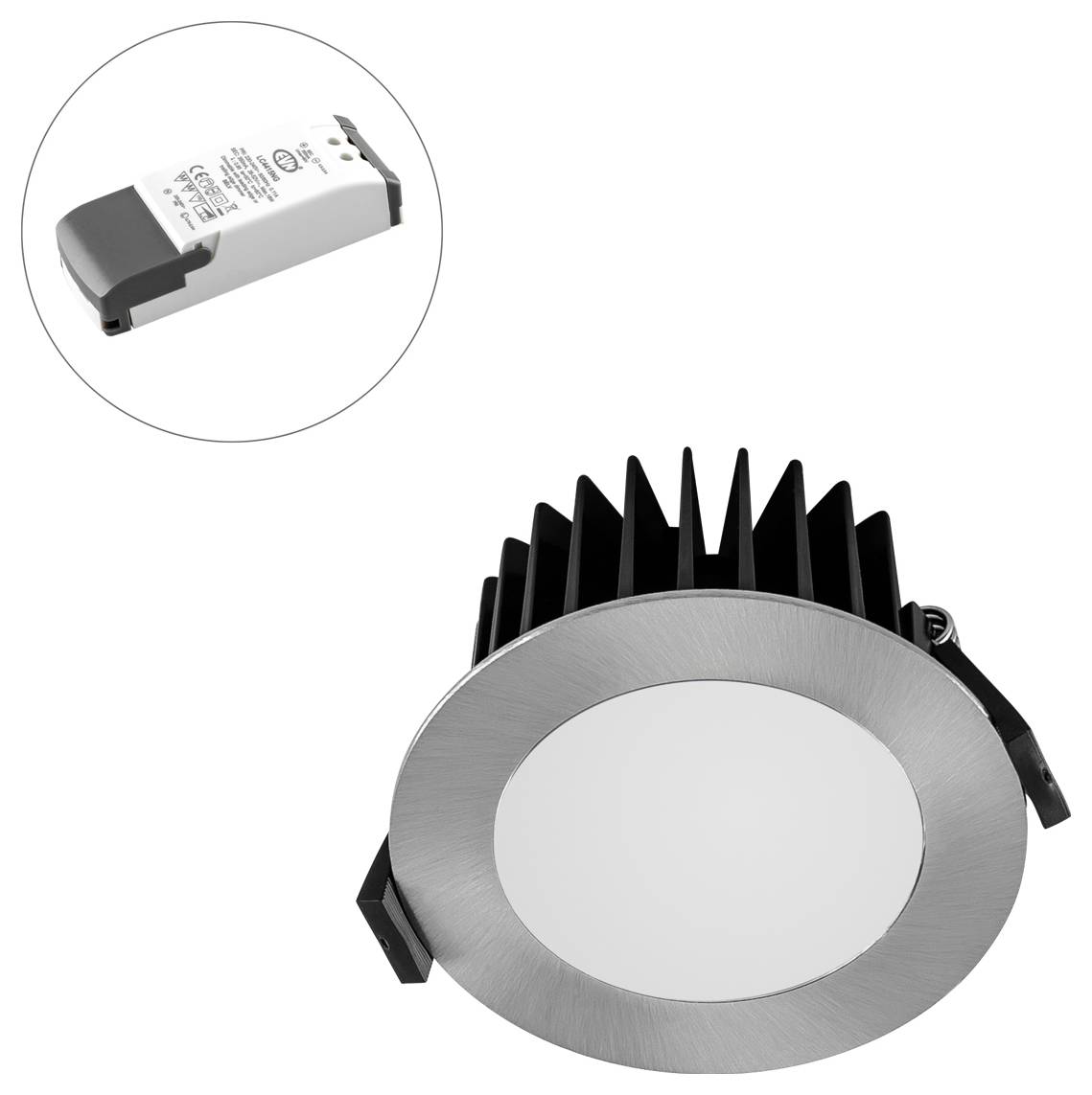 EVN L44101302 L44101302 LED-Einbauleuchte LED LED fest eingebaut 10W Chrom