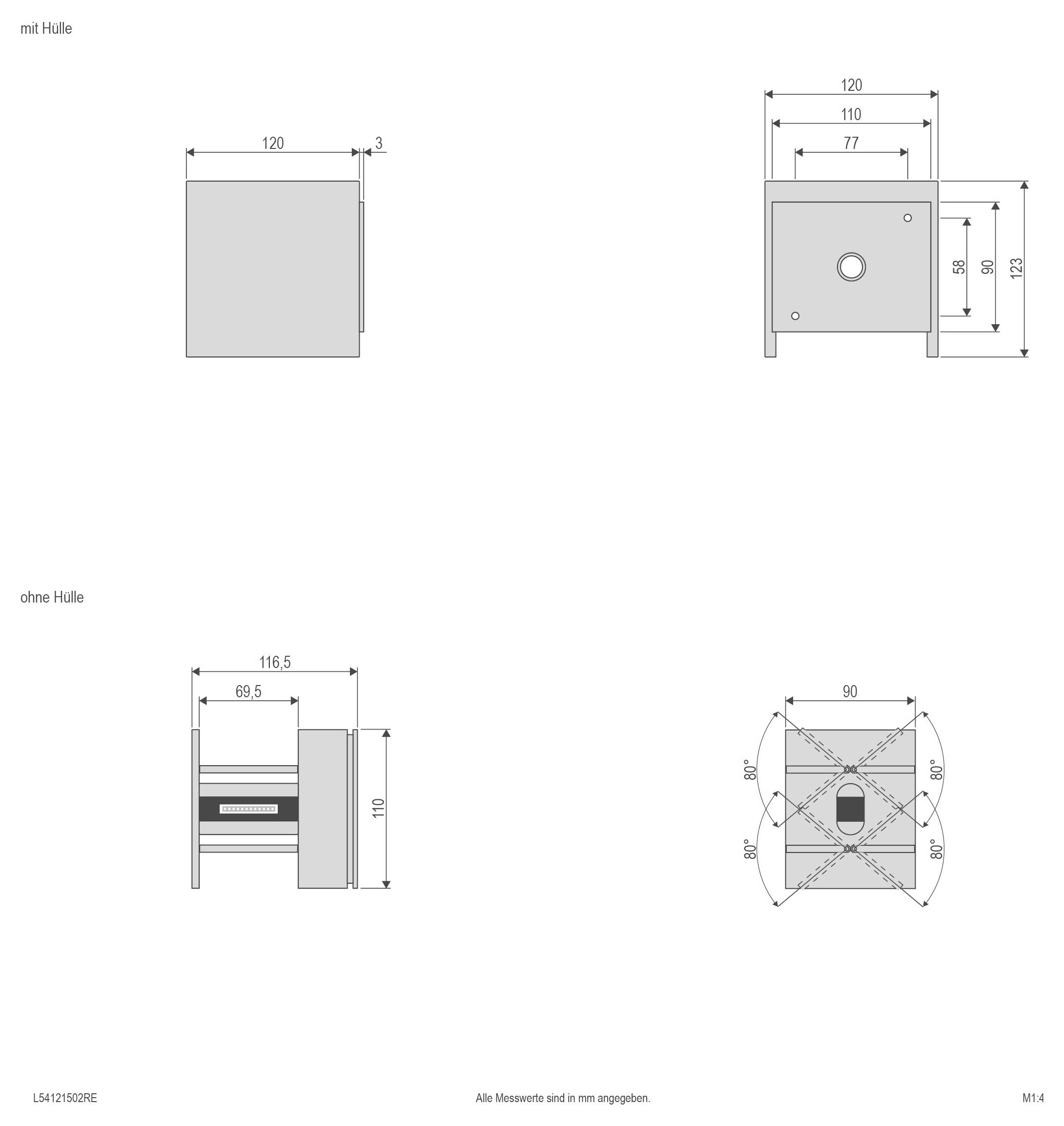 EVN L54121502RE L54121502RE LED-Außenwandleuchte 12W Anthrazit