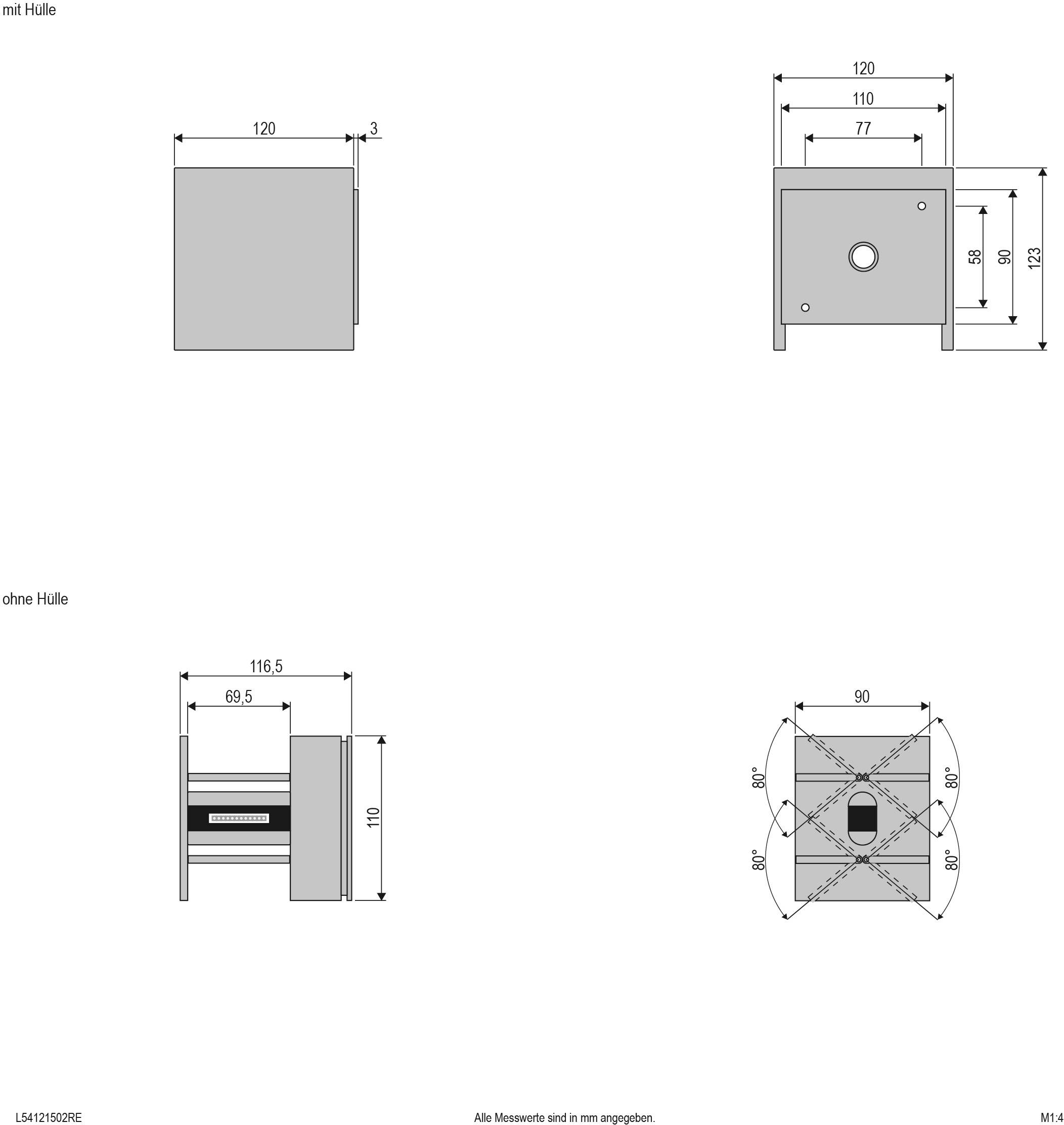 EVN L54121502RE LED-Außenwandleuchte 12W Anthrazit
