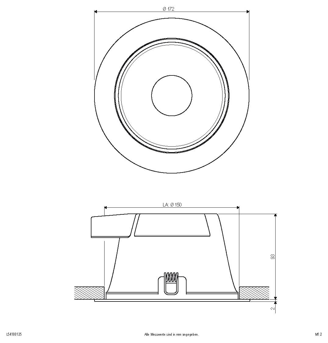 EVN L54180125 L54180125 LED-Deckenleuchte 18W Weiß