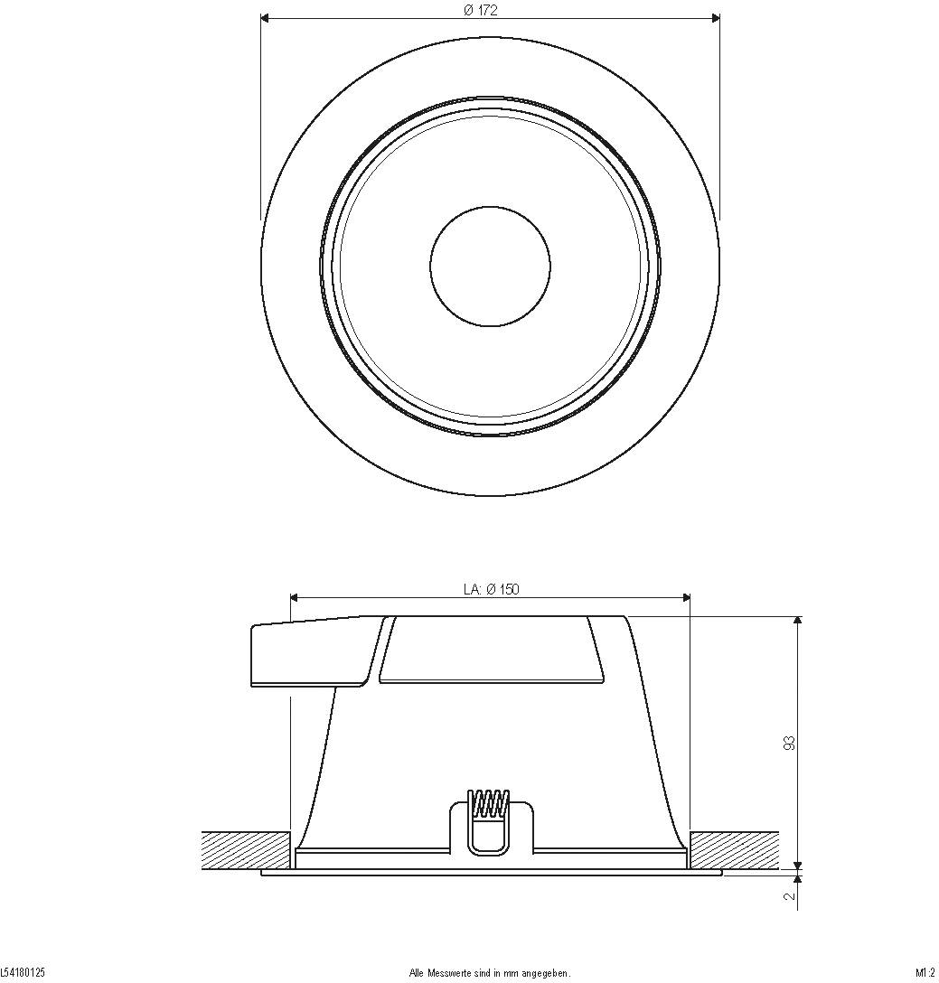 EVN L54180125 LED-Deckenleuchte 18W Weiß