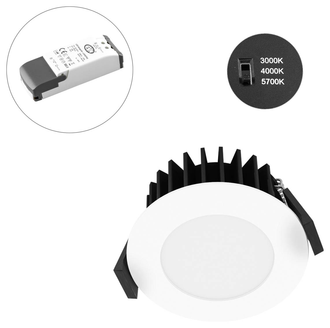 EVN L54N070125 L54N070125 LED-Einbauleuchte LED LED fest eingebaut 7W Weiß