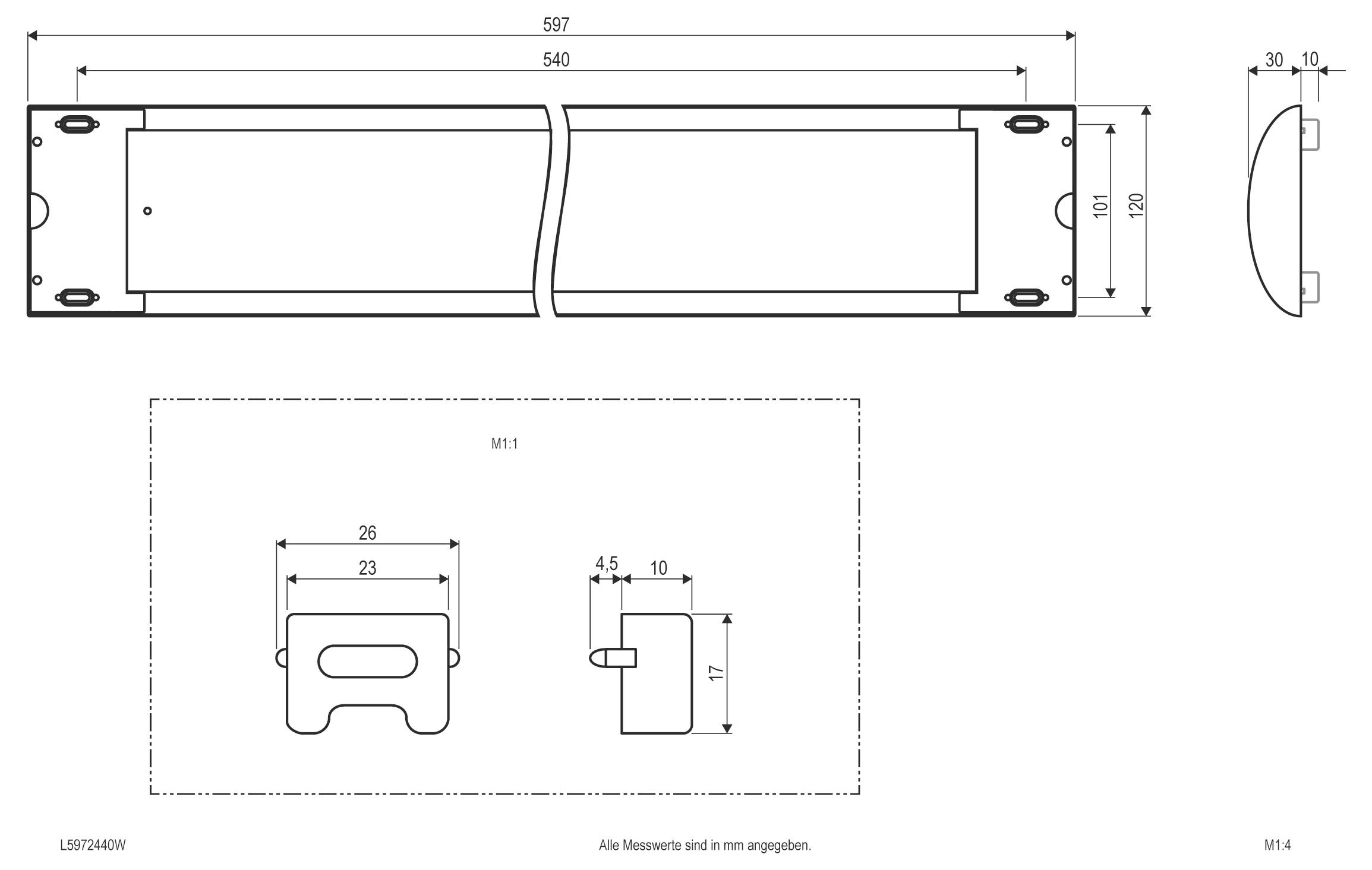 EVN L5972440W L5972440W LED-Deckenleuchte 25W Weiß