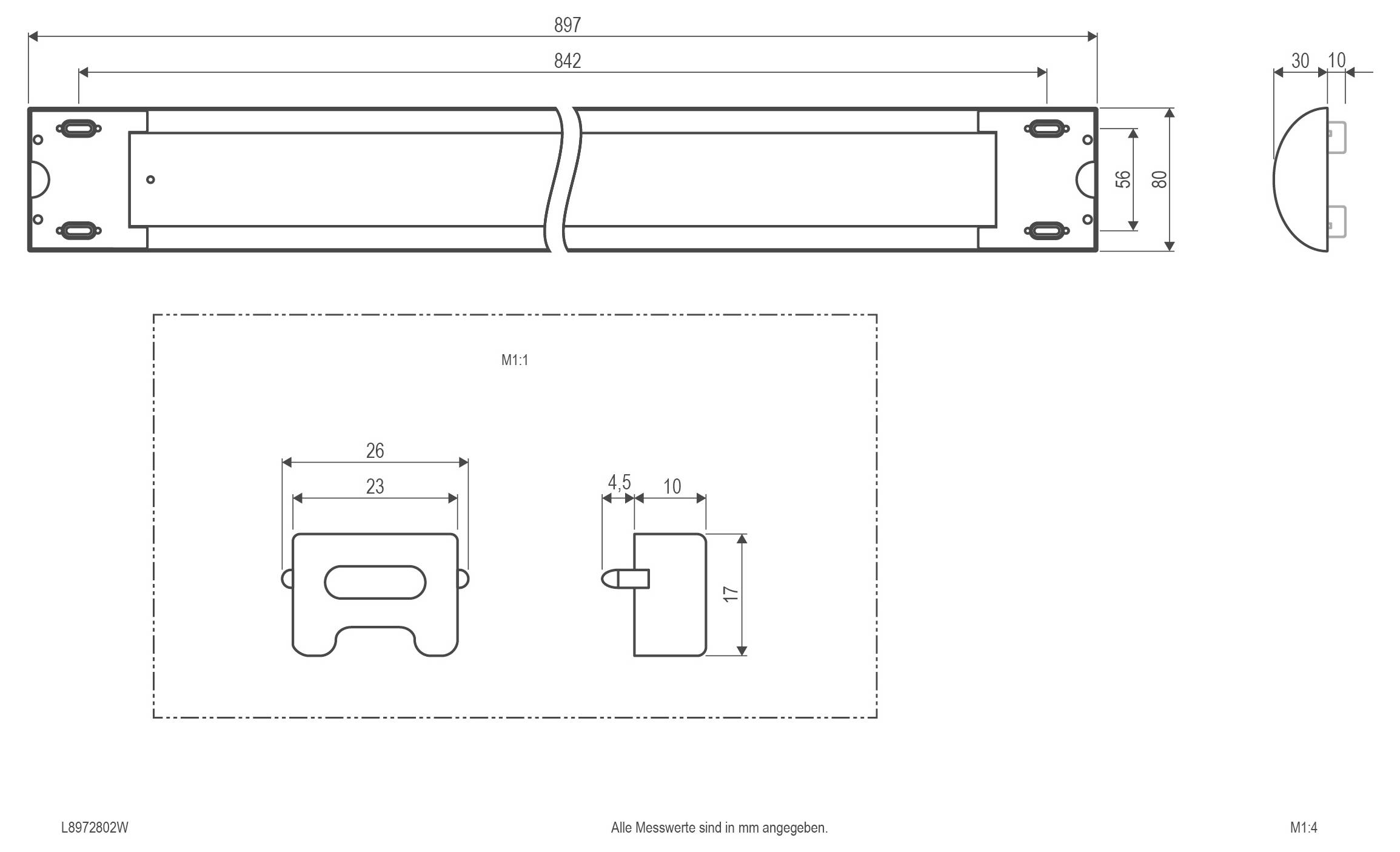 EVN L8972802W L8972802W LED-Deckenleuchte 28 W Weiß