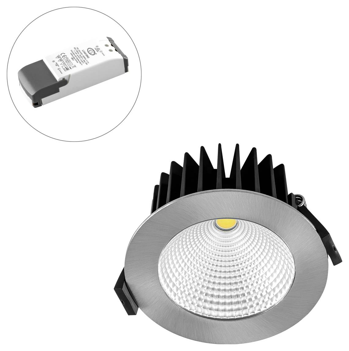 EVN LC44101302 LC44101302 LED-Einbauleuchte LED LED fest eingebaut 10W Chrom