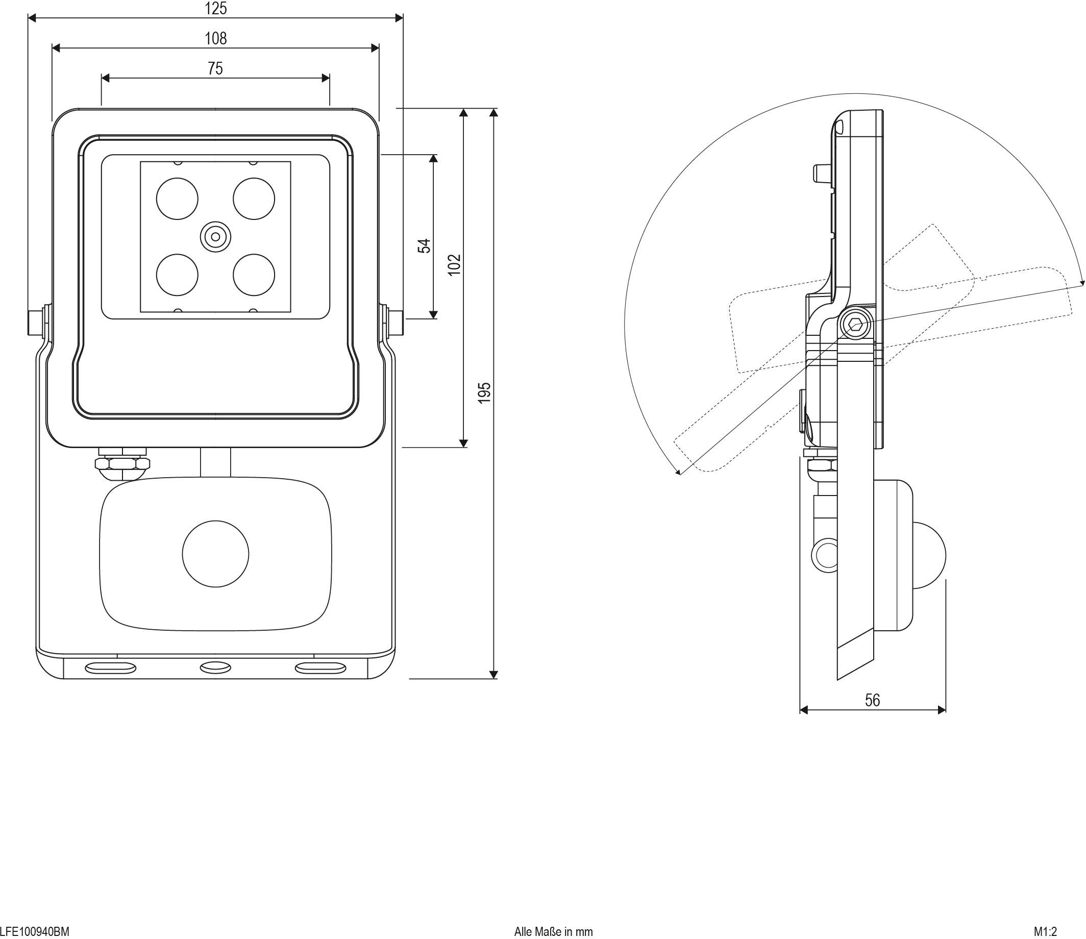 EVN LFE100940BM LED-Flutlichtstrahler 10W Leuchtfarben: Neutralweiß