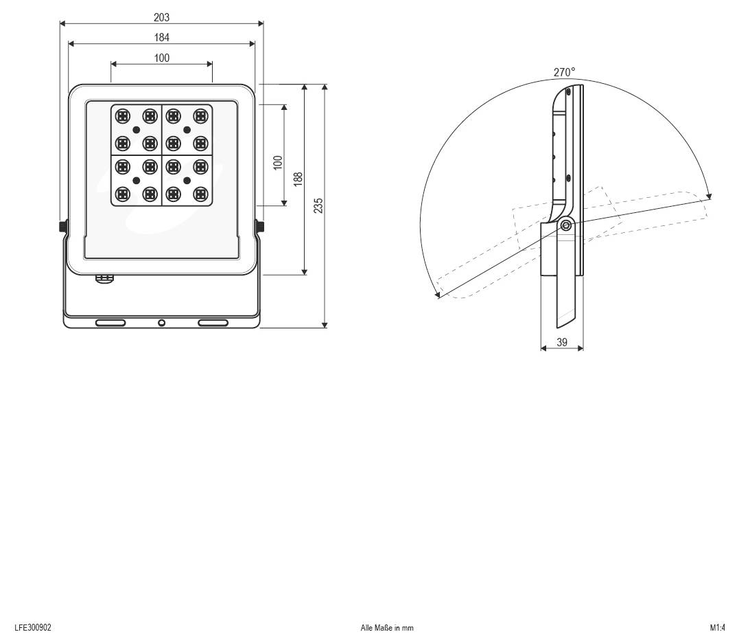 EVN LFE300902 LFE300902 LED-Flutlichtstrahler 30W Leuchtfarben: Warmweiß