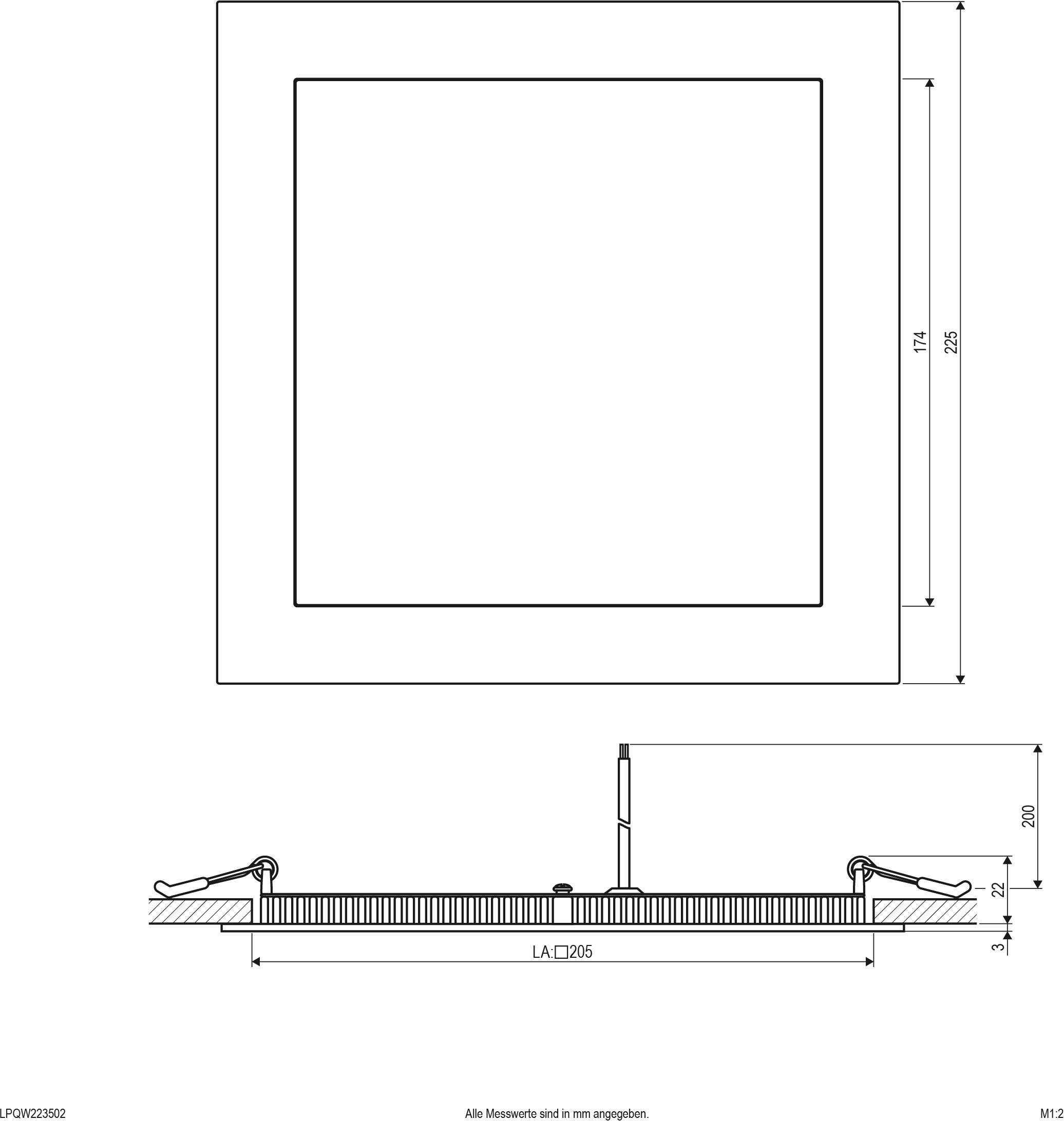 EVN LPQW223502 LED-Einbauleuchte LED LED fest eingebaut 21W Weiß