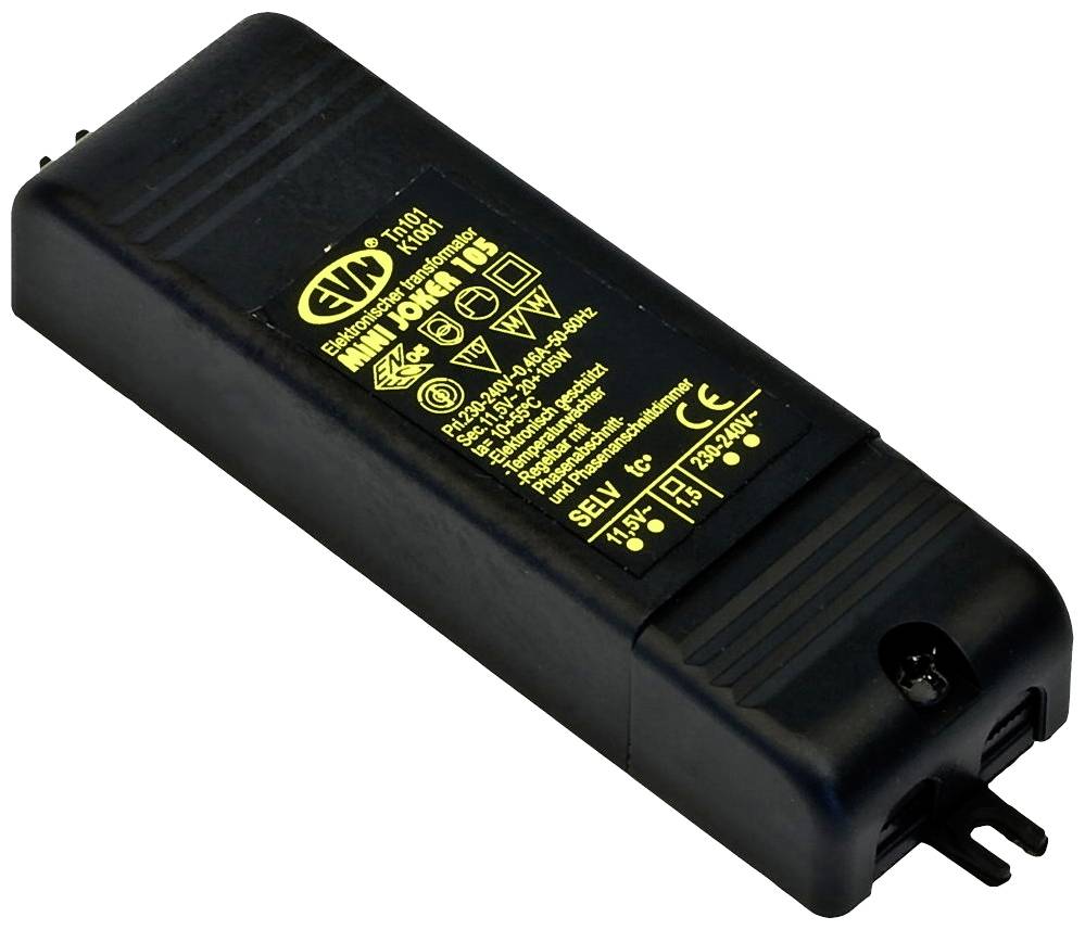 EVN MINI JOKER 105 Halogen Transformator 12 V 20 - 105 W dimmbar mit Phasenanschnittdimmer