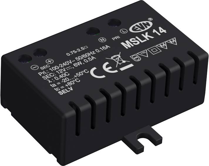 Bündige LED-Einbauleuchte mit verstellbaren Federclips und verdrahteter Stromversorgung, in einem Kreisausschnitt dargestellt.