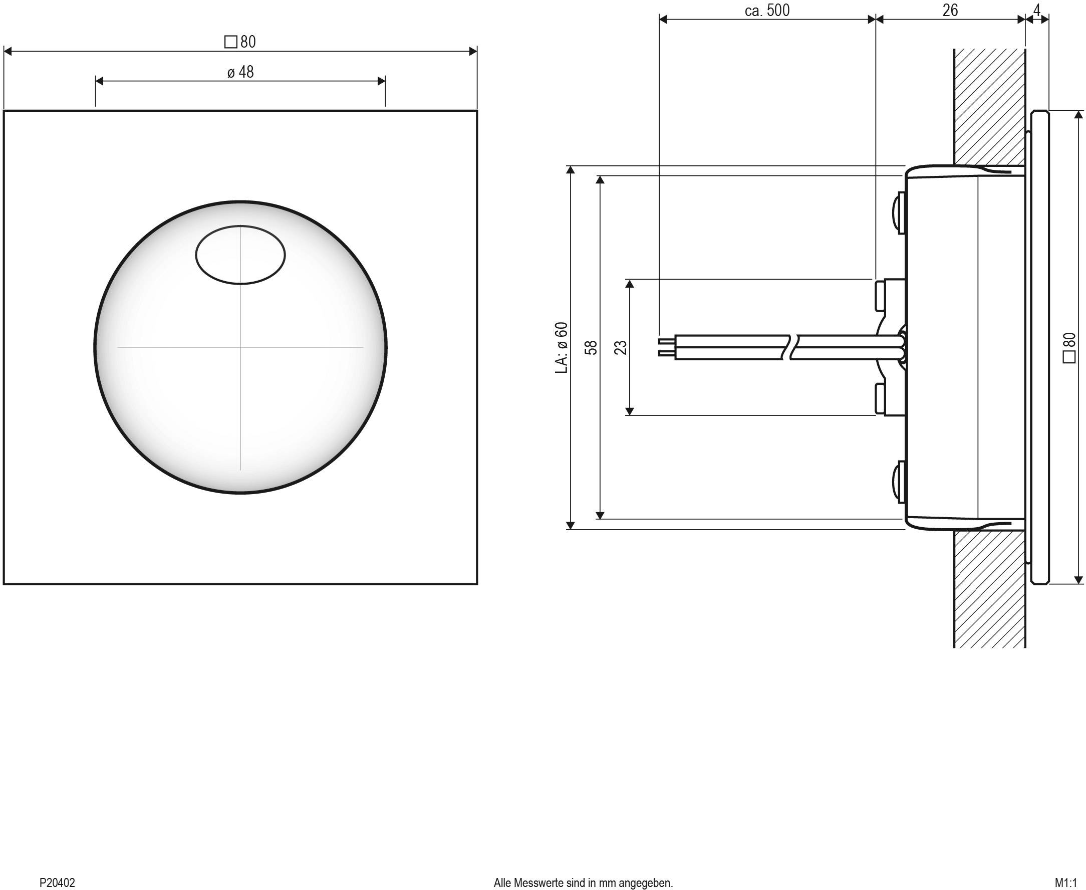 EVN P20402 LED-Wandeinbauleuchte LED LED fest eingebaut 2W Weiß