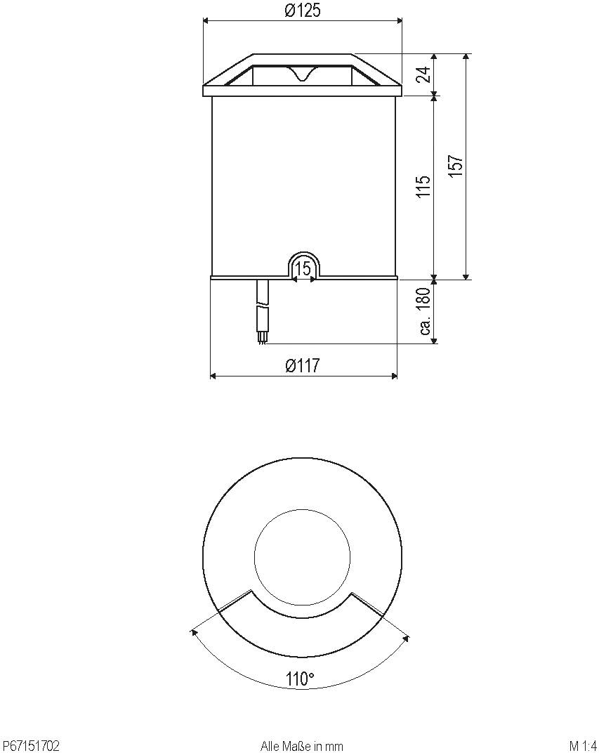 EVN P67151702 Bodeneinbauleuchte LED 7W Anthrazit