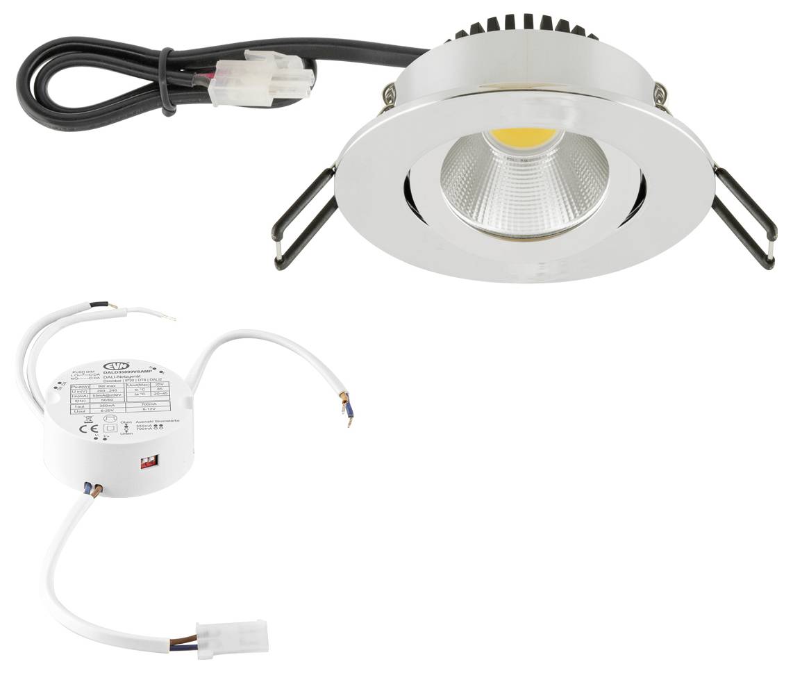 EVN PC20D91127 PC20D91127 LED-Einbauleuchte LED LED fest eingebaut 8.4W Chrom