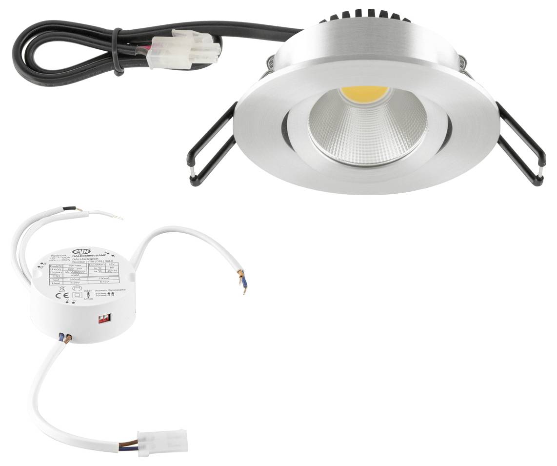 EVN PC20D91402 PC20D91402 LED-Einbauleuchte LED LED fest eingebaut 8.4W Aluminium