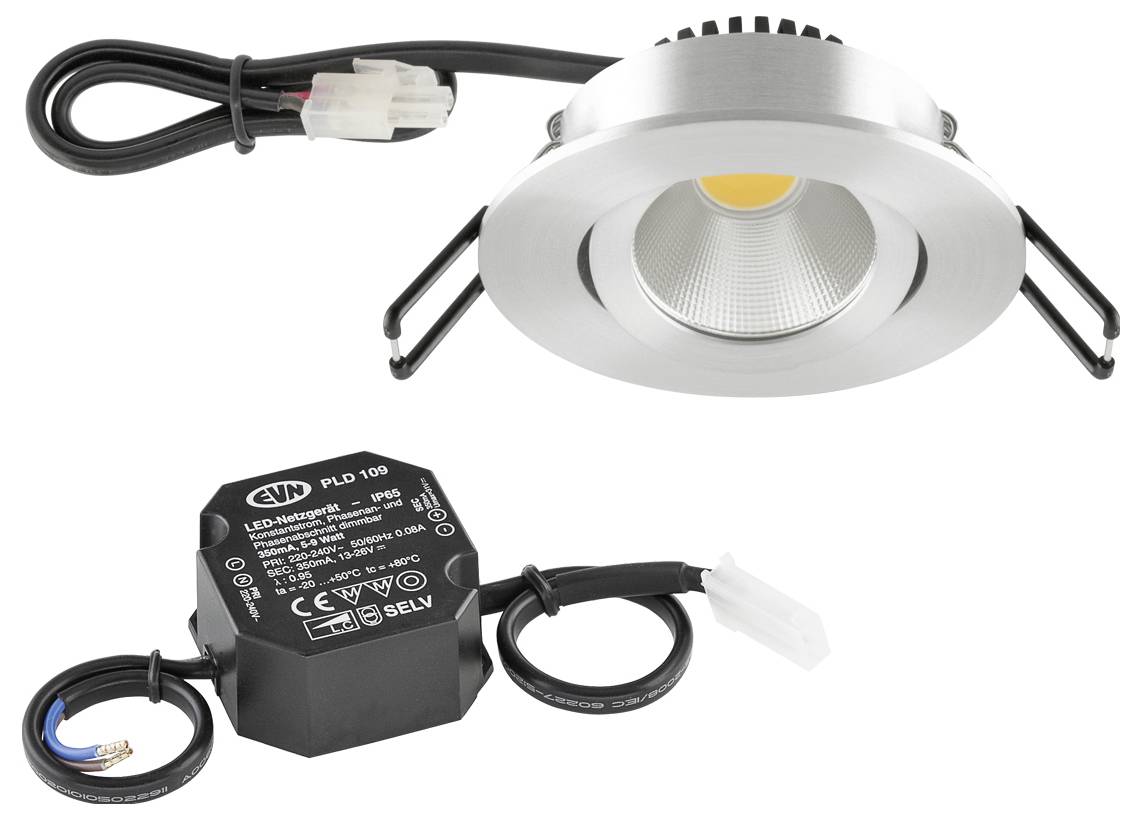 EVN PC20N61402 PC20N61402 LED-Einbauleuchte LED LED fest eingebaut 6 W Aluminium
