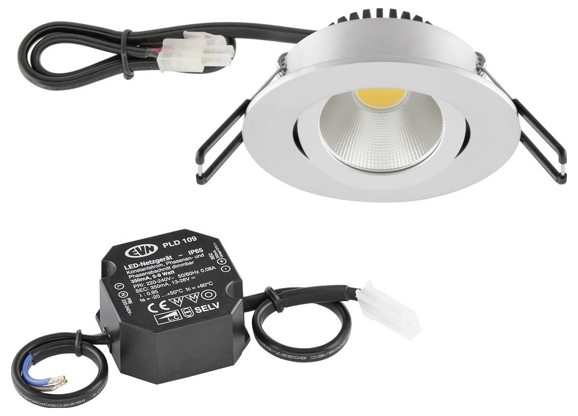 EVN PC20N61540 PC20N61540 LED-Einbauleuchte LED LED fest eingebaut 6W Chrom