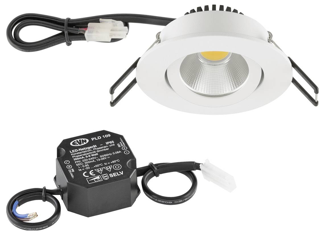 EVN PC20N90140 PC20N90140 LED-Einbauleuchte LED LED fest eingebaut 8.4W Weiß