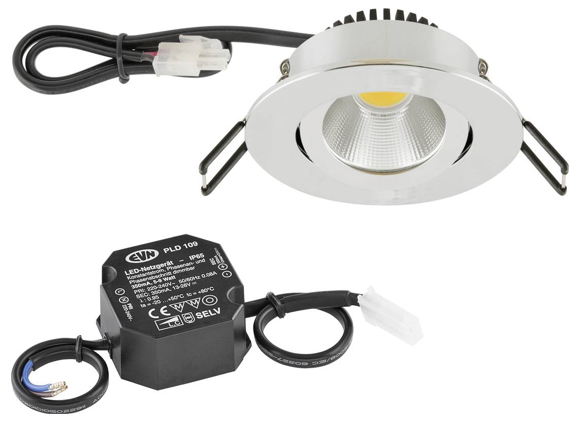 EVN PC20N91140 PC20N91140 LED-Einbauleuchte LED LED fest eingebaut 8.4W Chrom