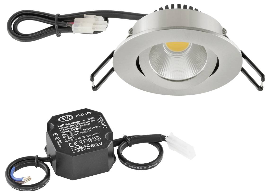 EVN PC20N91327 PC20N91327 LED-Einbauleuchte LED LED fest eingebaut 8.4W Edelstahl