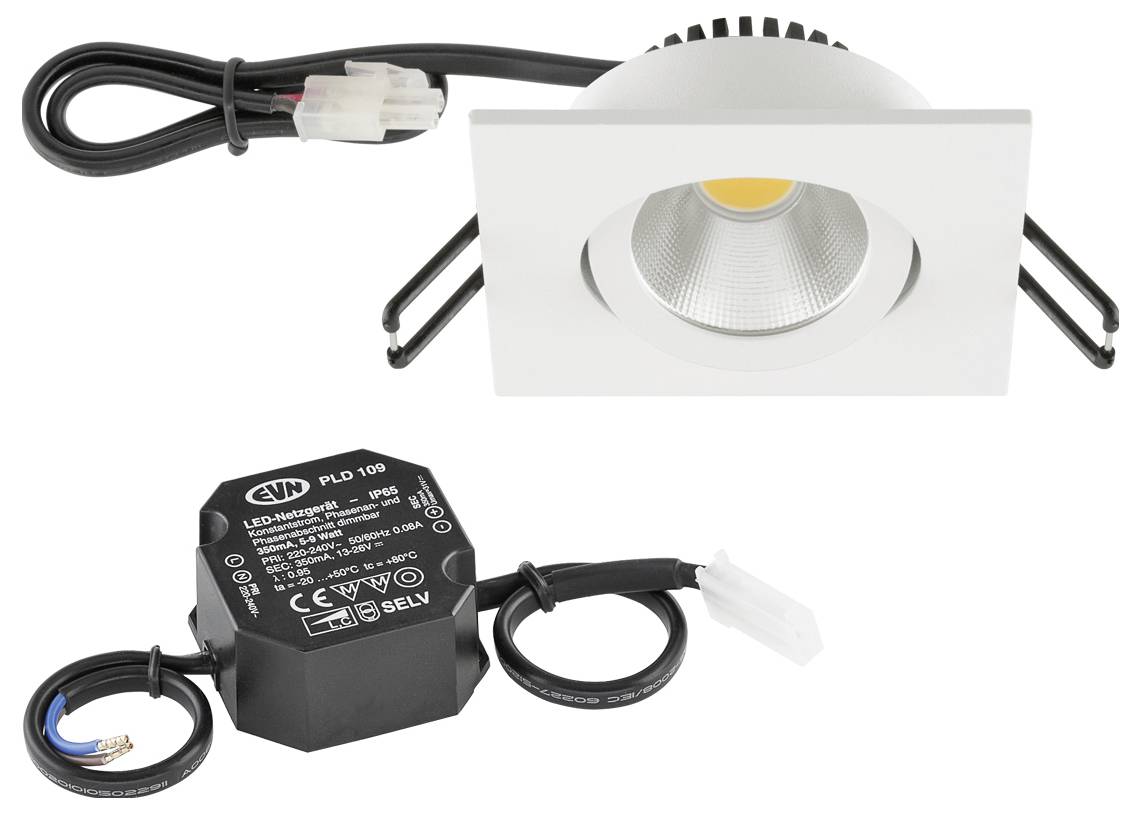 EVN PC24N60140 PC24N60140 LED-Einbauleuchte LED LED fest eingebaut 6W Weiß