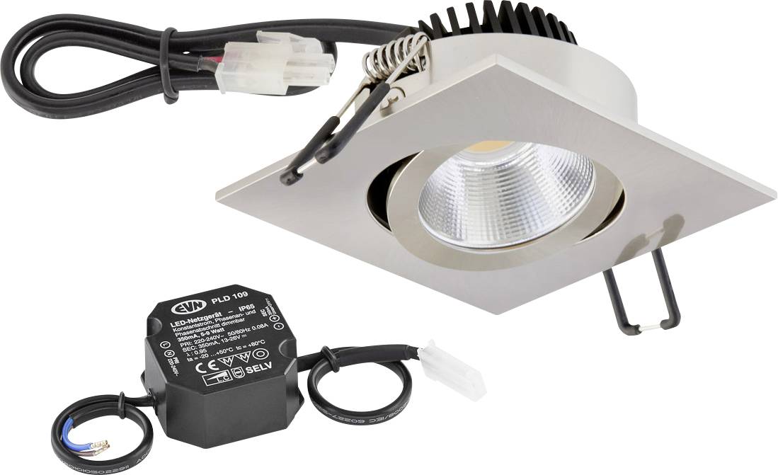 EVN PC24N61302 LED-Einbauleuchte LED LED fest eingebaut 6W Edelstahl