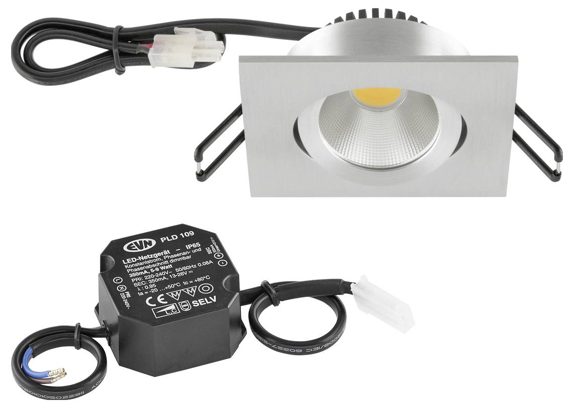 EVN PC24N91402 PC24N91402 LED-Einbauleuchte LED LED fest eingebaut 8.4W Aluminium