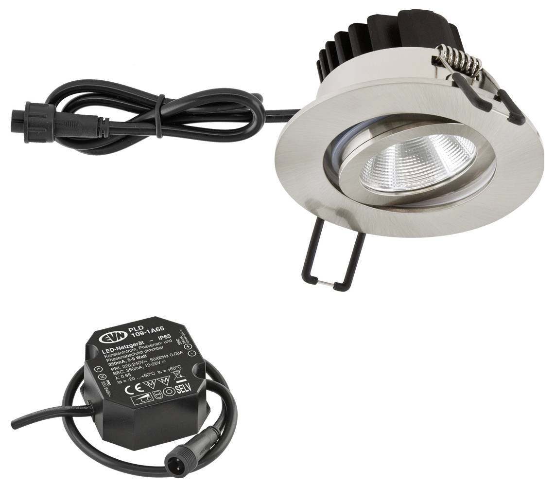 EVN PC650N61302 PC650N61302 LED-Einbauleuchte LED LED fest eingebaut 6 W Edelstahl