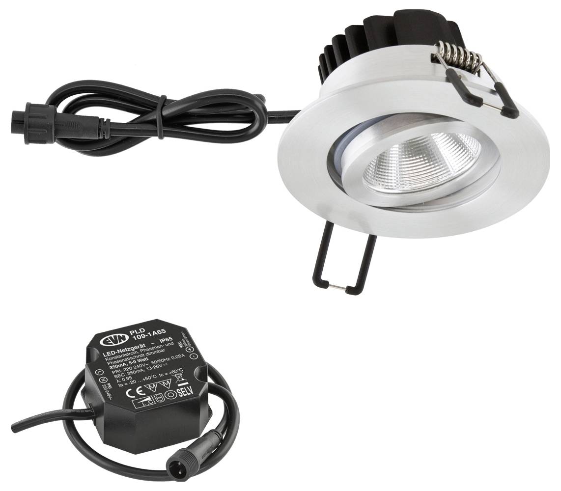 EVN PC650N61402 PC650N61402 LED-Einbauleuchte LED LED fest eingebaut 6W Aluminium