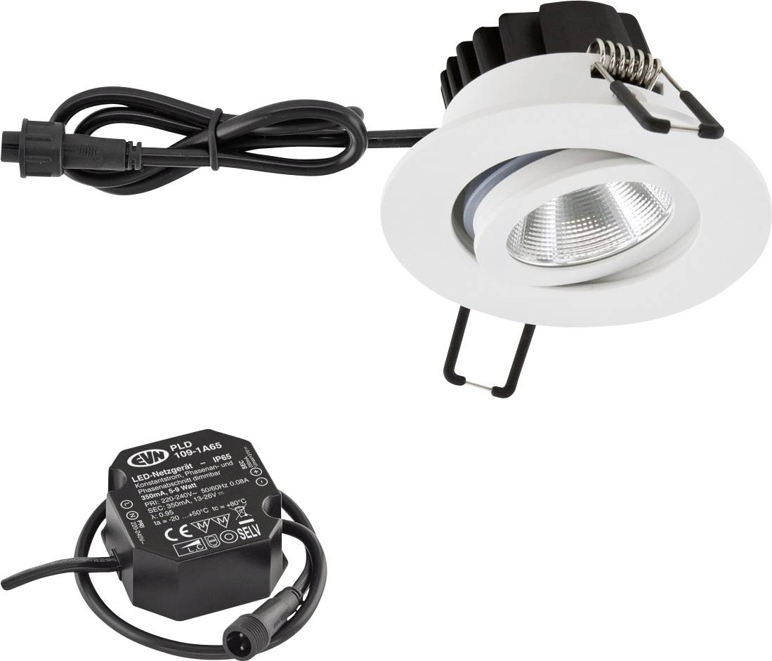 EVN PC650N90102 LED-Einbauleuchte LED LED fest eingebaut 8.4W Weiß