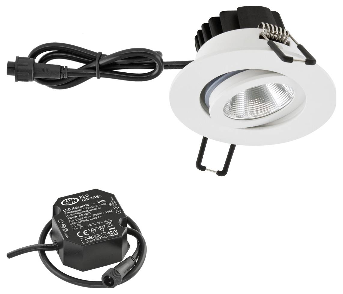 EVN PC650N90102 PC650N90102 LED-Einbauleuchte LED LED fest eingebaut 8.4W Weiß