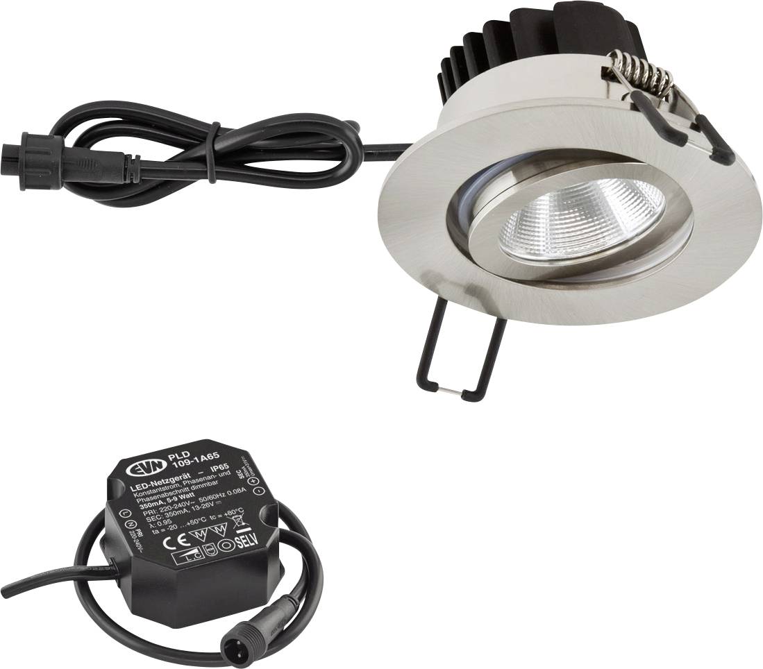 EVN PC650N91302 LED-Einbauleuchte LED LED fest eingebaut 8.4W Edelstahl