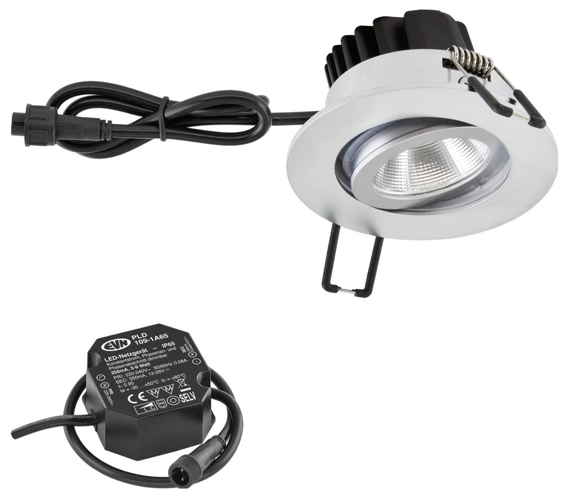 EVN PC650N91502 PC650N91502 LED-Einbauleuchte LED LED fest eingebaut 8.4 W Chrom