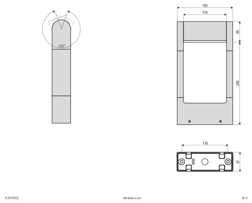 EVN PL54150302 PL54150302 LED-Außenstandleuchte 6W Anthrazit