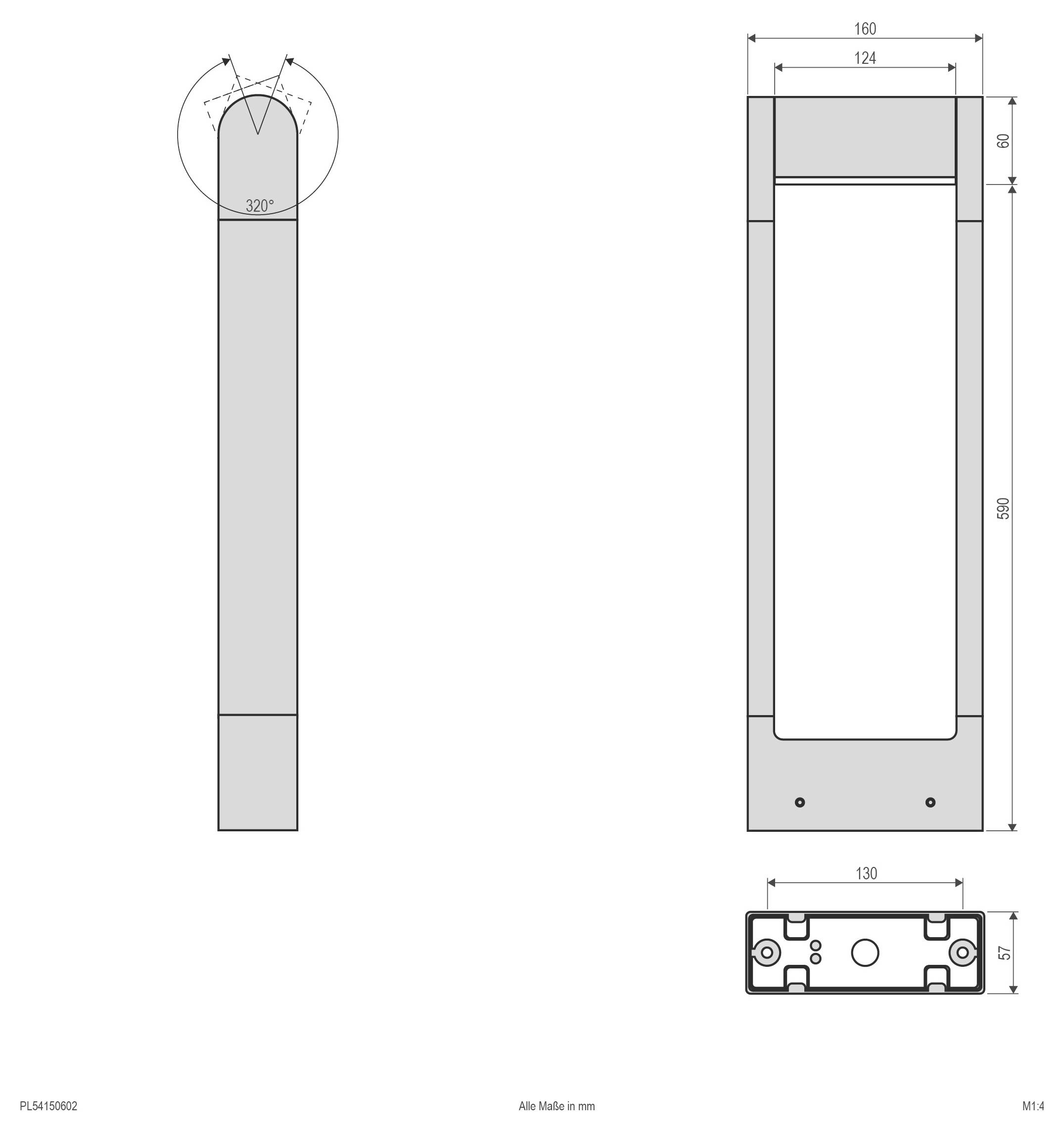 EVN PL54150602 PL54150602 LED-Außenstandleuchte 6W Anthrazit
