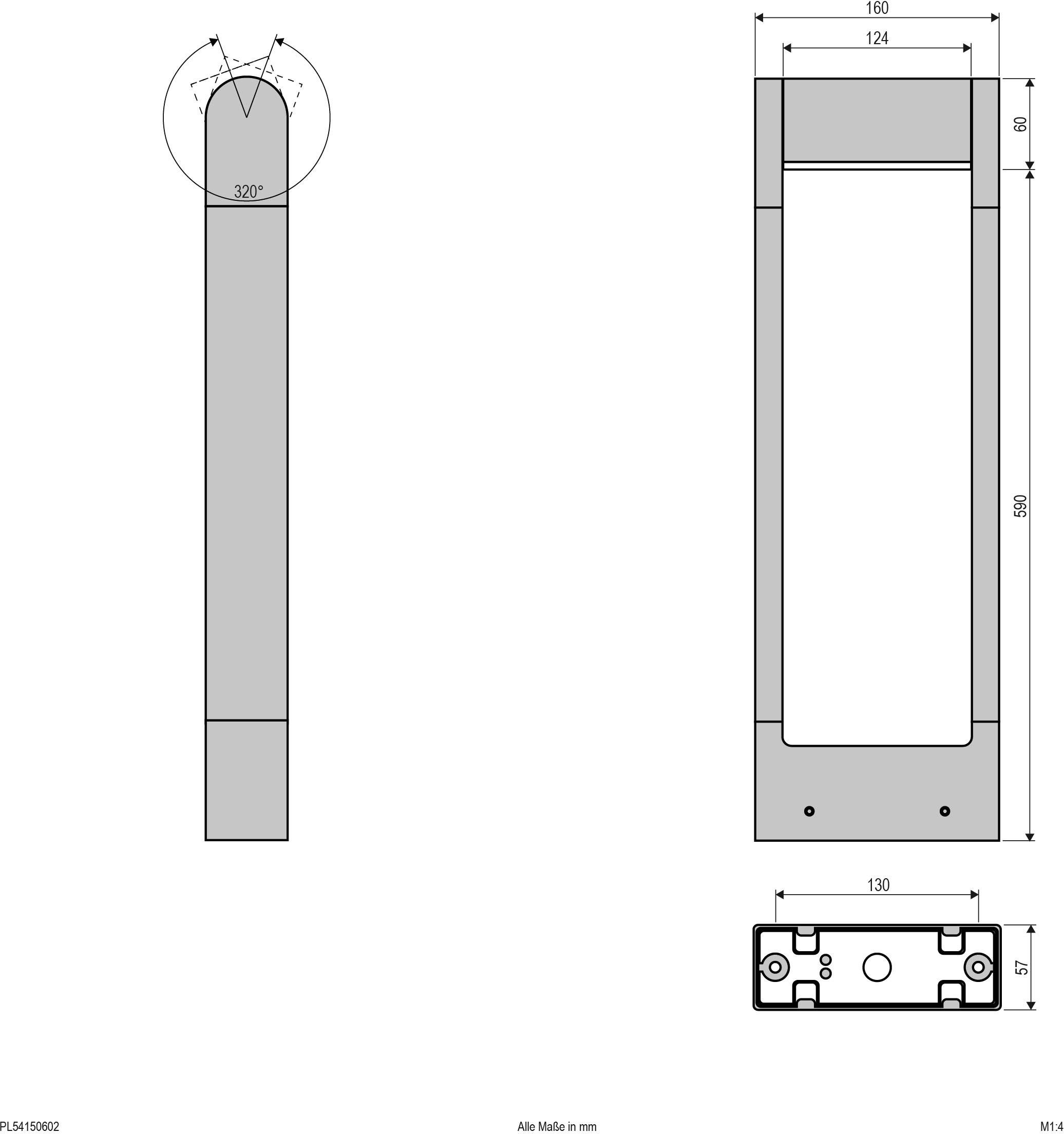 EVN PL54150602 LED-Außenstandleuchte 6W Anthrazit