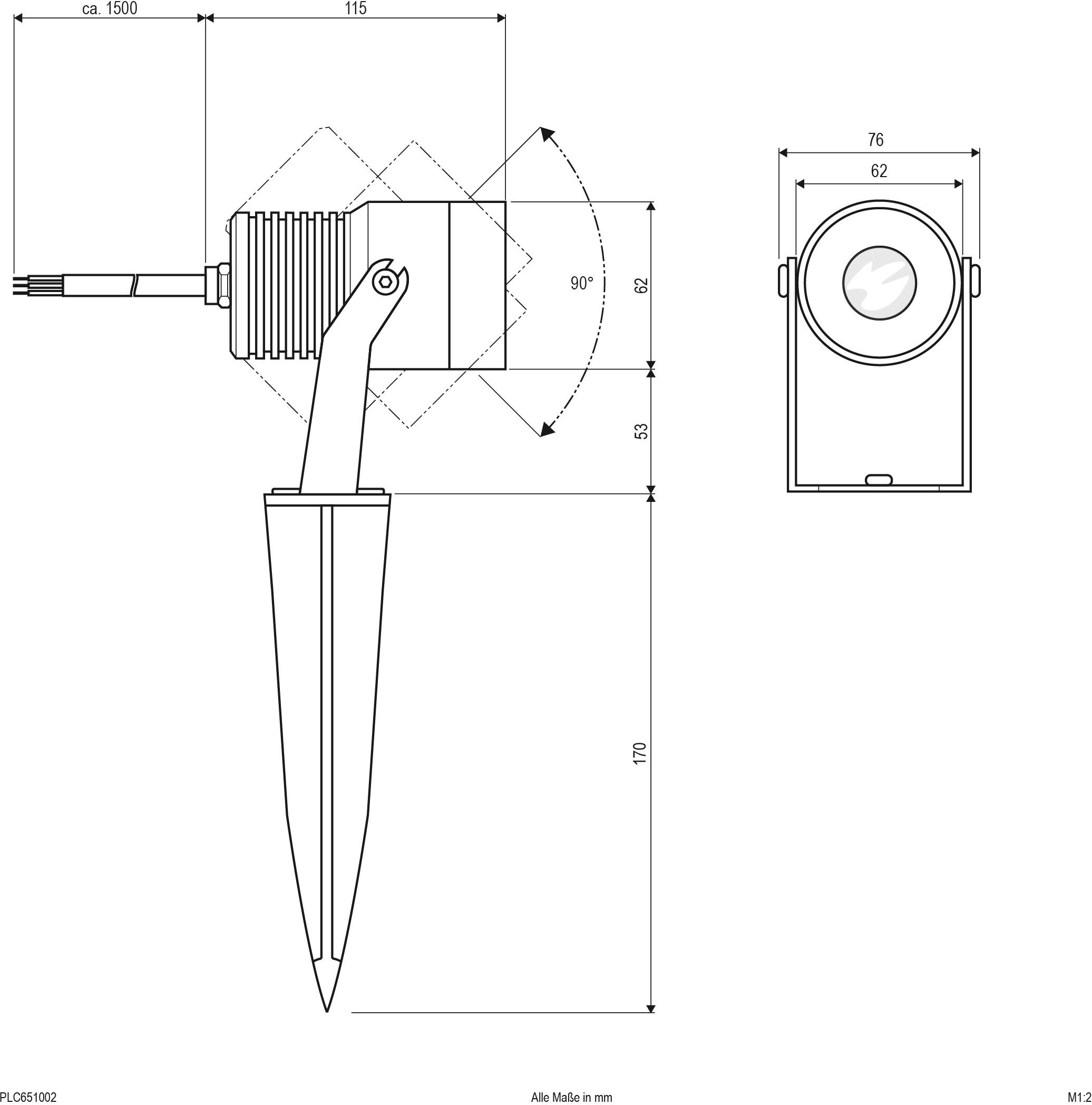 EVN PLC651002 PLC651002 LED-Gartenstrahler 10 W Anthrazit