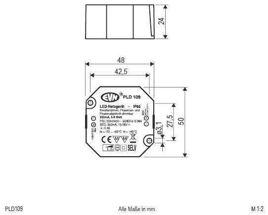 EVN PLD109 LED-Treiber Konstantstrom 350mA 1St.