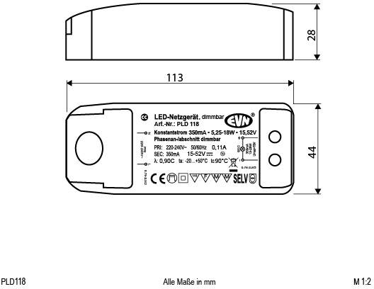 EVN PLD118 LED-Treiber Konstantstrom 350 mA 1 St.