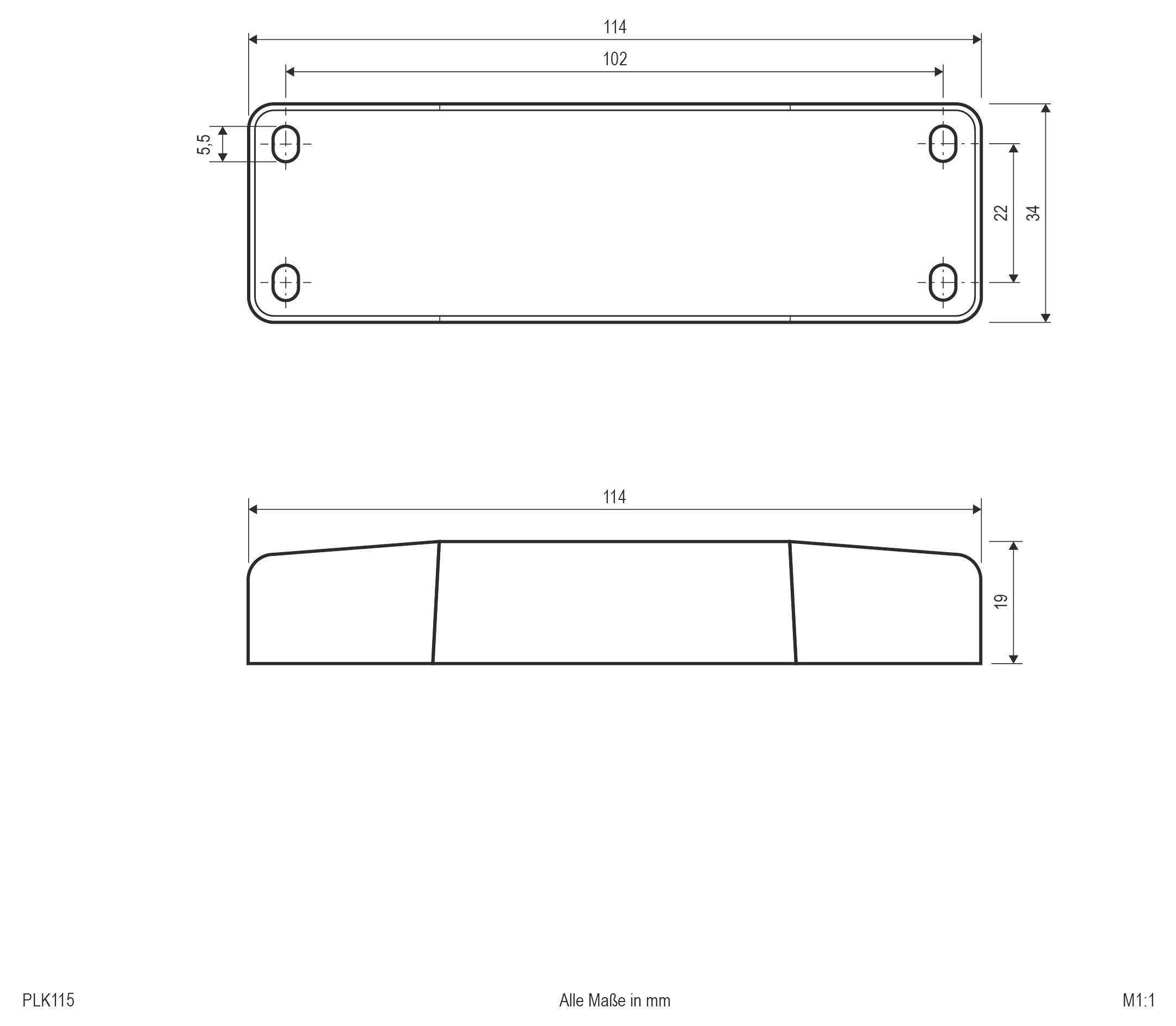 Technische Zeichnung einer quadratischen, wandmontierten Bedienblende, zeigt Vorder- und Seitenansicht mit Abmessungen von 350 mm Breite und Höhe.