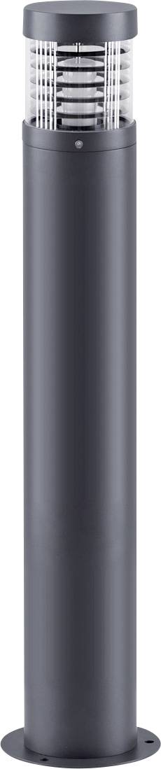 Außenleuchte mit zylindrischem Metallkorpus und Schutzgitter, geeignet zur Beleuchtung von Wegen oder Gärten.