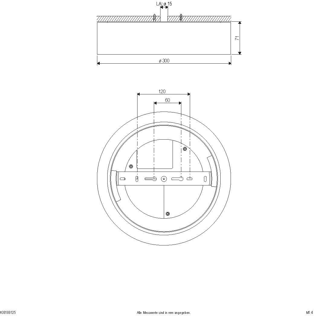 EVN R30180125 LED-Deckenleuchte 18W Weiß
