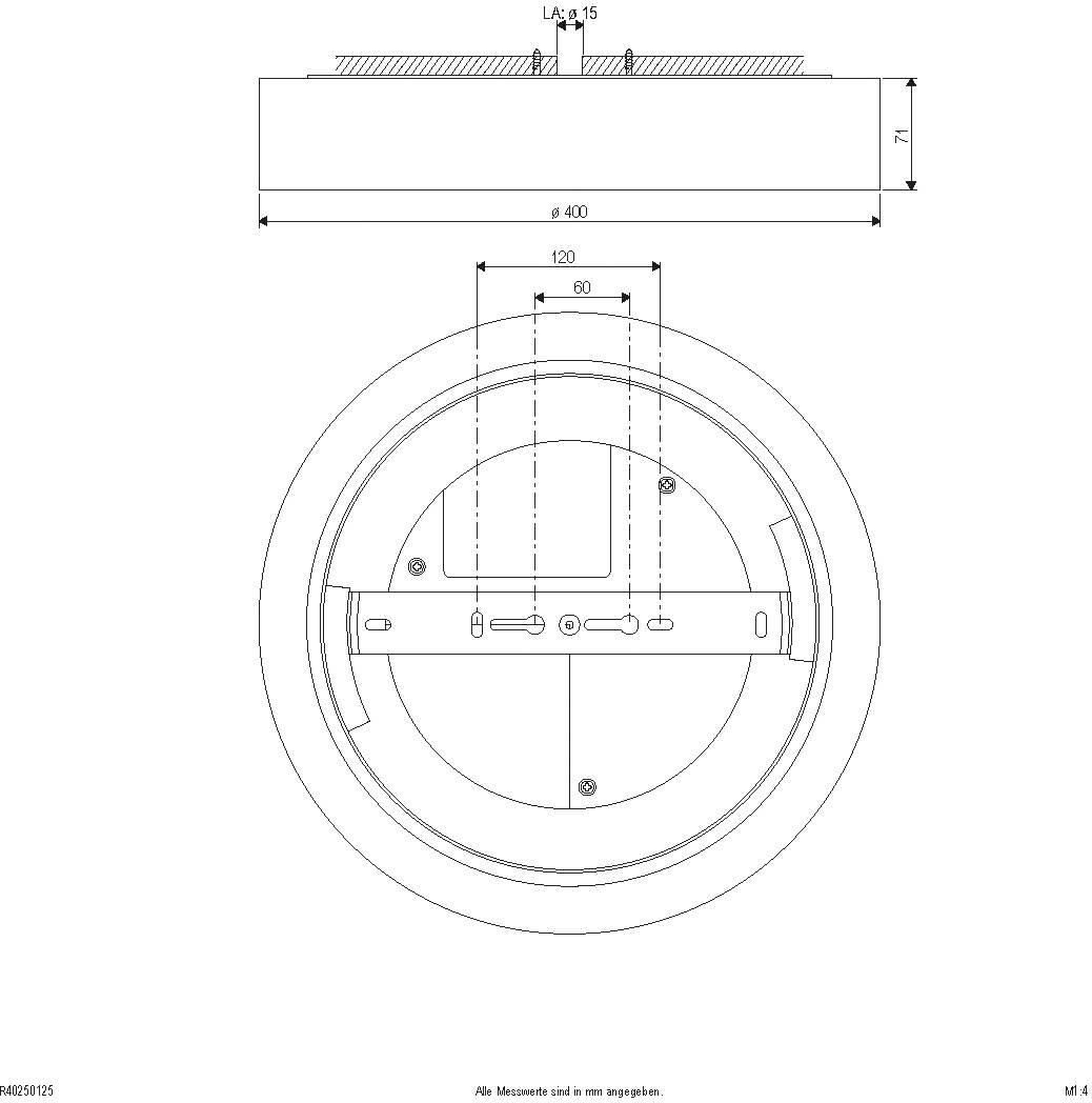 EVN R40250125 LED-Deckenleuchte 25W Weiß