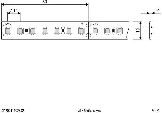 EVN SB20241402802 LED-Streifen EEK: E (A - G) mit offenem Kabelende 24V 5m Warmweiß 1St.