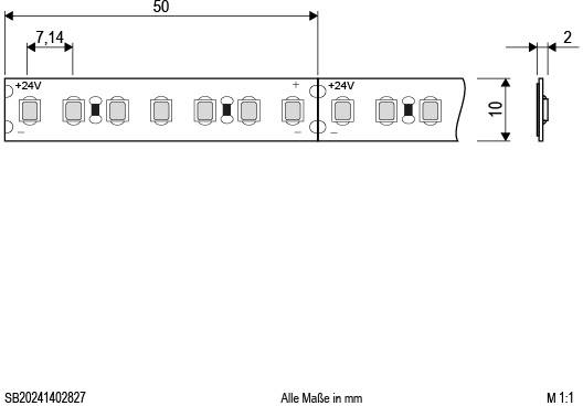 EVN SB20241402827 LED-Streifen EEK: E (A - G) mit offenem Kabelende 24V 5m Warmweiß 1St.