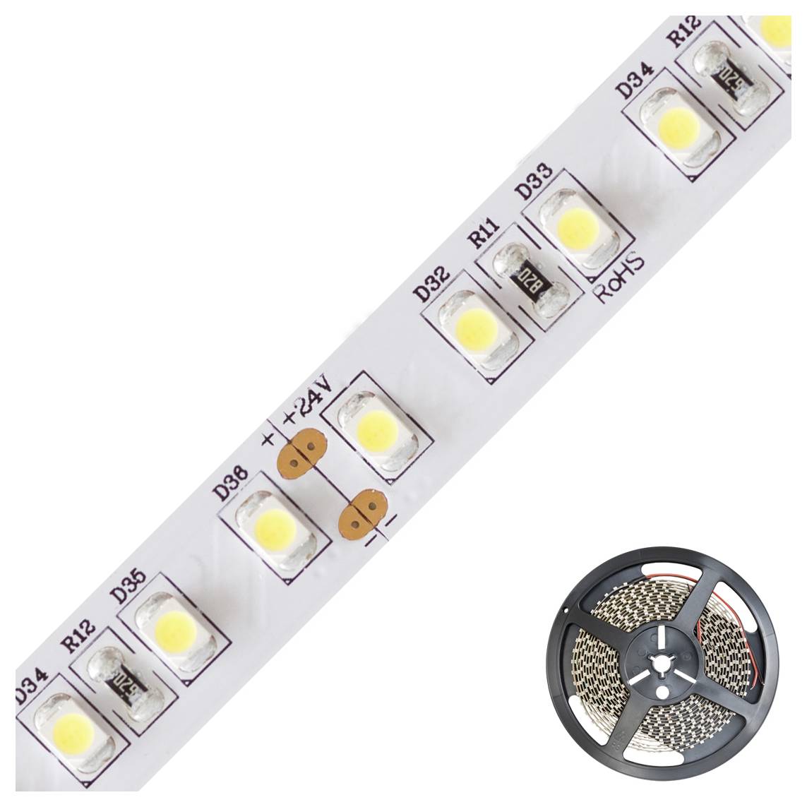 EVN SB2024602802 LED-Streifen EEK: E (A - G) mit offenem Kabelende 24 V 5 m Warmweiß 1 St.