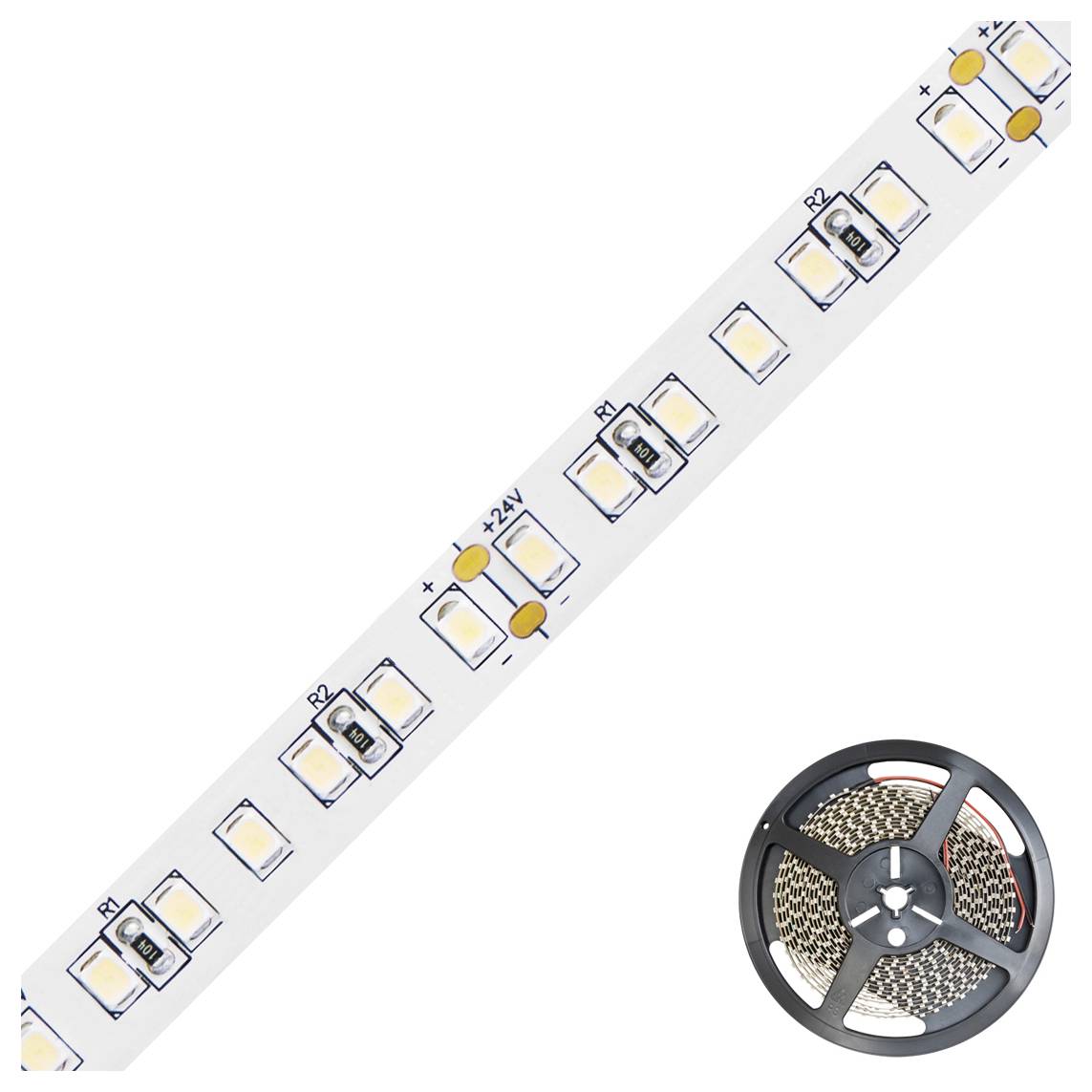 EVN SB2024702802 LED-Streifen EEK: E (A - G) mit offenem Kabelende 24V 5m Warmweiß 1St.